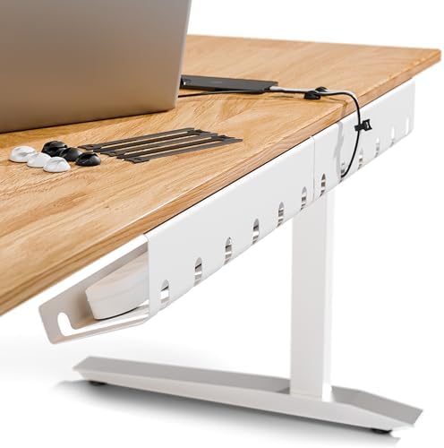 PAMO Cable Management Under Desk, Set of 3 - White