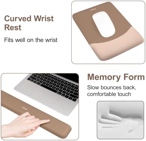 MOSISO Keyboard Mouse Pad Set, Large Gaming Mouse Pad&Keyboard Wrist Rest