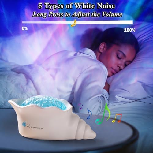 Conch Ocean Wave Projector for Room Decor | Ambient Lighting | Mood Light