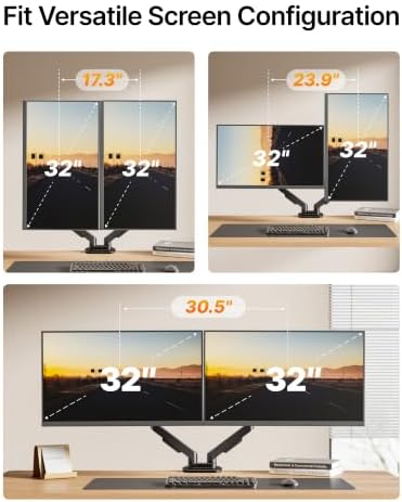 monTEK Dual Monitor Mount Monitor Arms for 17-32" Screen