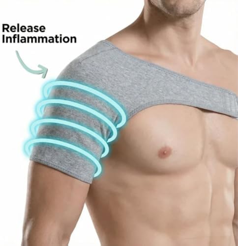 Compresfit - Men & Women Premium Compresfit Bamboo Shoulder Brace (Universal Fit Left/Right) Original, Universal for Work & Sports (S) (Small)
