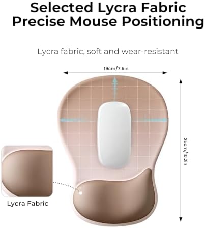 EooCoo Mouse Pad with Gel Wrist Rest, Ergonomic Mousepad Wrist Alignment