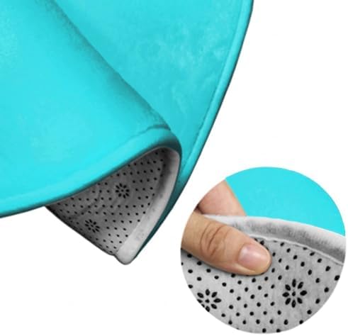 Highly Premium Quality Floor Mat, Office Chair Decor Mat, Room Sofa Yoga Soft Round Carpet Blue, 24inch