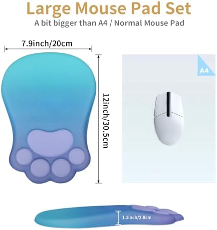 L-SPOUTTO Ergonomic Mouse Pad with Wrist Rest,Cute Mouse Pad Wrist Support