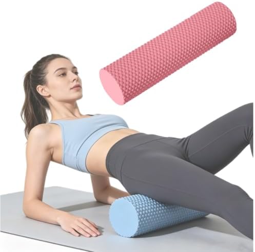 12 Inch EVA Soft Dot Foam Roller for Balance Exercise & Yoga，Pink：18in