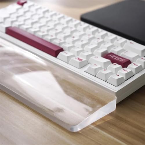 Custom Acrylic Keyboard Wrist Rest, Transparent/Frosted RGB Wrist Pad for Mechanical Keyboard (Color : Frosted, Size : 100%)