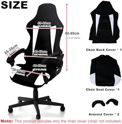 Gaming Chair Covers Only,Stretchable Fit Thick Breathable Mesh