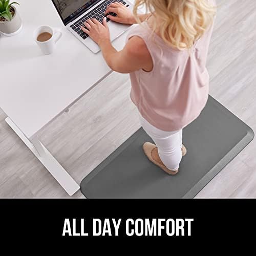 GORILLA GRIP Cushioned Antifatigue Kitchen Mat for Floor, 48x20, Gray