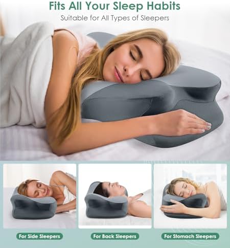 DONAMA Cervical Pillow Ergonomic Memory Foam Pillow for Neck Support