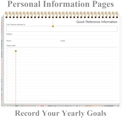 Weekly Productivity Planner - 8.5" x 11" Dashboard Desk Notepad Has 6 Focus Areas to List Tasks for Goals, Projects, Clients, Academic or Meal-Organize Your Daily Work Efficiently, 54 Weeks, Flower-A