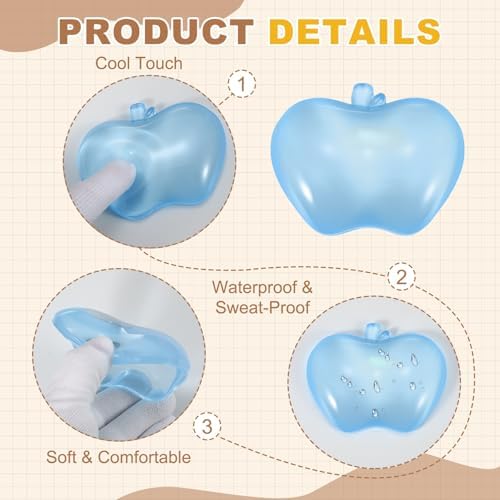 PATIKIL Gel Wrist Rest, Wrist Support for Mouse Apple Shape Ergonomic Mouse Pad Soft Silicone Support Comfortable Cushion for Computer Gaming Office Home, Bright Blue