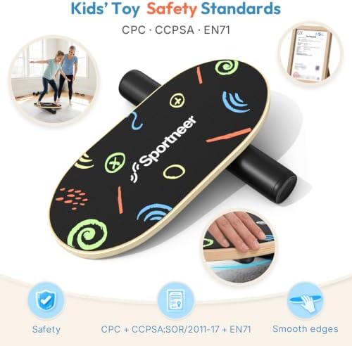 Sportneer Kids Balance Board, 4-Mode Adjustable Balance Trainer