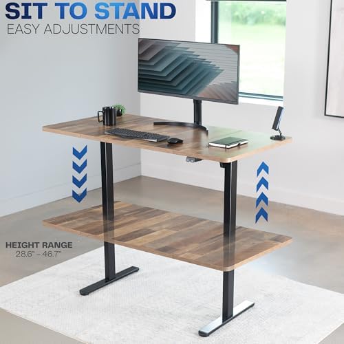VIVO Reclaimed Wood 60 x 30 in Standing Desk, DESK-KIT-0B6P