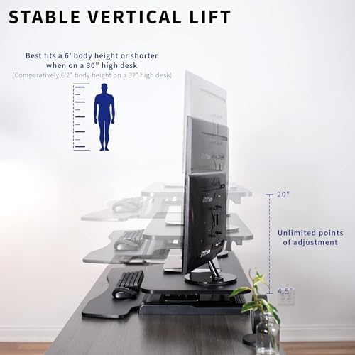 VIVO Black 36 in Standing Desk Converter, DESK-V036KB