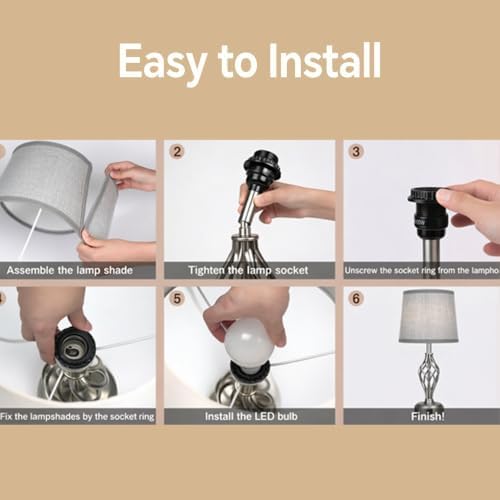 Ruiever Touch Table Lamps Set of 2, nightstand lamp with USB Ports Bedside 3 Way Touch dimmer Desk lamp for Living Room Bedroom,Nickel Spiral Cage Grey Shade, Warm White dimmer Bulbs Included.