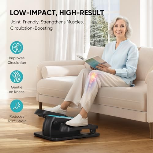 Dripex Under Desk Elliptical, Leg Exerciser While Sitting for Seniors