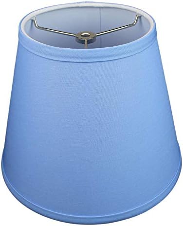FenchelShades.com Lampshade 6" Top x 10" Bottom x 8" Slant Height With Spider Attachment 0.4 Inch Diameter for Lamps With a Harp (Periwinkle)