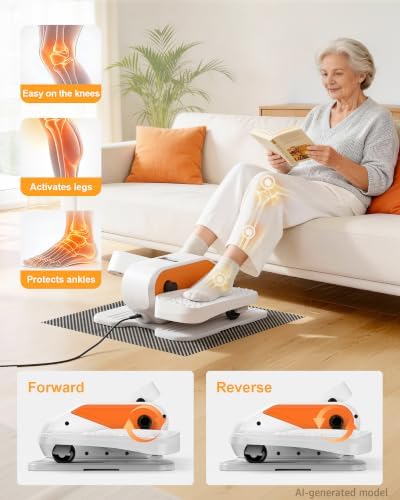 Under Desk Elliptical Mini Electric Leg Exerciser While Sitting for Seniors