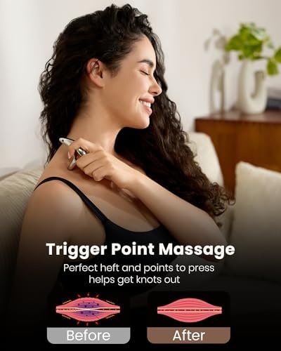 lifechill Trigger Point Massage Tool for Pain Relief Deep Tissue & Gua Sha, HSA Fascia Release Tools for Full Body, FSA Eligible Items Muscle Scraper Acupressure Tool TMJ Relief, Thumb Saver Neck Foot