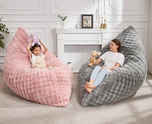 Hobestluk Adult Bean Bag Chair 3 in 1 Convertible Large Bean Bag Sofa