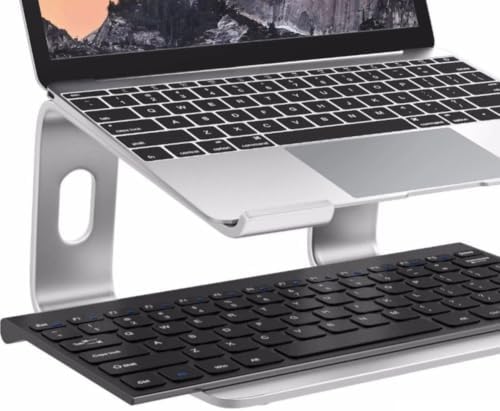 LABRIMP Portable Laptop Ventilated Stand Aluminum Alloy Lightweight Silver