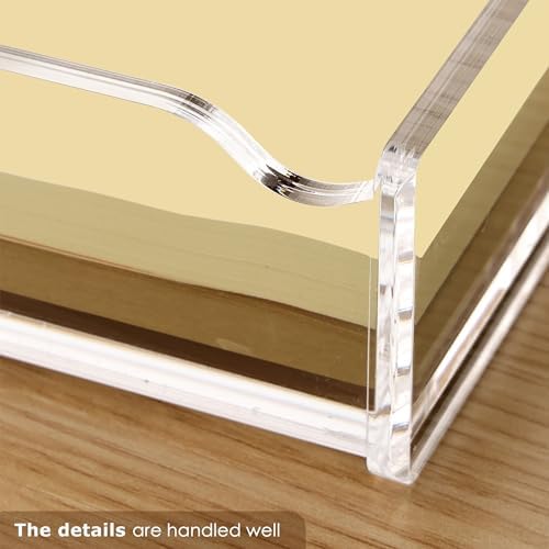 YUXUN Acrylic Sticky Note Holder with Pen Slot