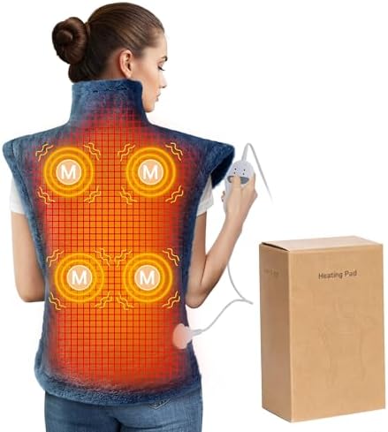 Massaging Heating Pad for Back, Neck and Shoulder Massager