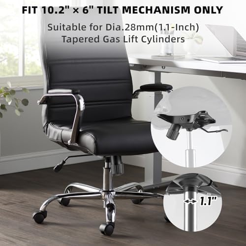 Besitu 500Lbs Office Chair Replacement Parts, w/ 6'' x 10.2" Mounting Holes Chair Base Heavy Duty Plate Swivel Tilt Control Seat Mechanism for Executive and Gaming Chairs