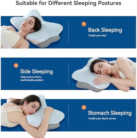 Ergonomic Memory Foam Cervical Pillow for Neck Pain Relief