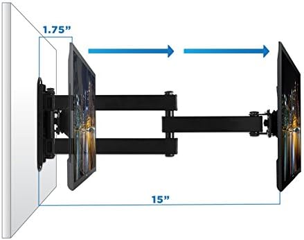 Mount-It! Small TV Monitor Wall Mount Arm, 19-32", 40 lbs, RV Compatible
