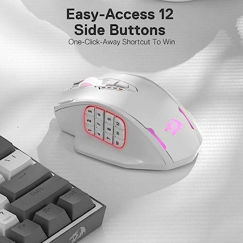 Redragon M913 Wireless RGB MMO Gaming Mouse 16000 DPI Remapping Keys