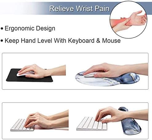 iLeadon Mouse Pad with Wrist Wrist Rest Set, Ergonomic Desk Mat Set