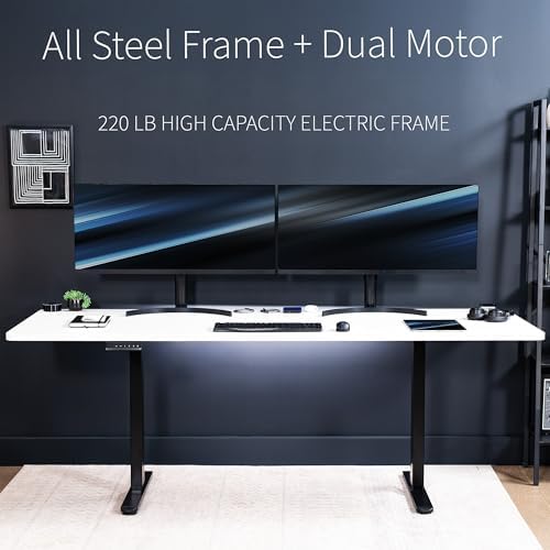 VIVO White 83 x 30 in Standing Desk, DESK-KIT-E2B84-30W