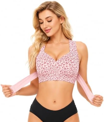 PoseFree Posture Support Bra for Women, Wireless Cross-Back Full Coverage
