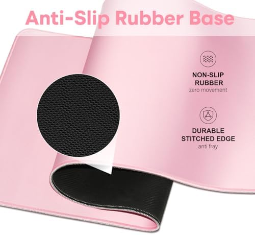 Large Gaming Mouse Pad 31.5 x 11.8 in, Pink