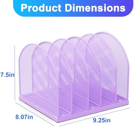gianotter Desktop File Organizer with 5 Compartments
