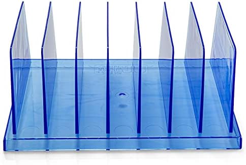 Officemate Blue Glacier Standard Sorter, 7 Compartments, Transparent Blue (23214)
