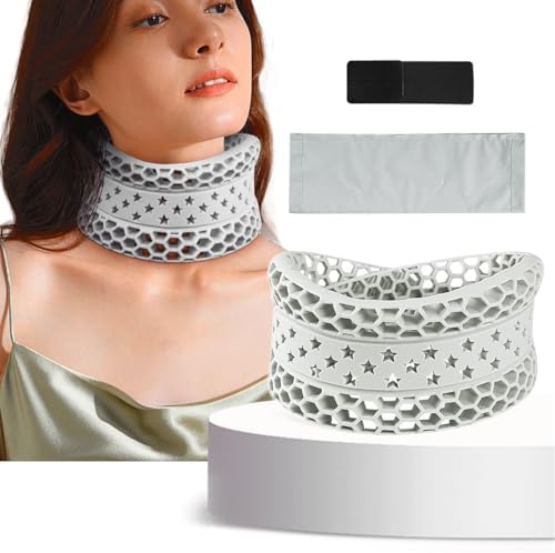 Neck Brace for Neck Pain and Support, Silicone Cervical Collar (Gray)