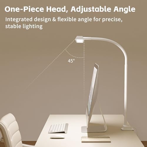 24W Desk Lamp with Clamp, Flicker Free Touch Control Desk Light for Office
