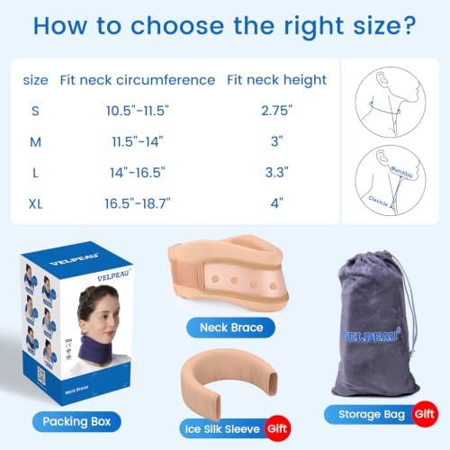 Velpeau Dual-purpose Neck Brace for Neck Pain and Support, Sleep Apnea L