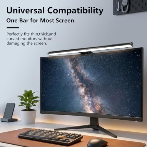 Monitor Light Bar for Computer Screen, 17.7 Inch Computer Monitor Lamp with 3 Color Modes, Touch Control Screen Light Bar, Eye Caring LED Desk Light for Monitor and Laptop