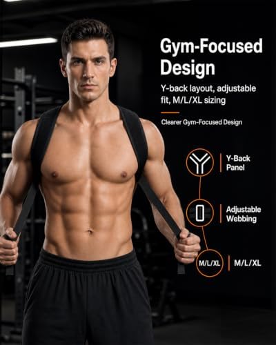 Workout Posture Corrector for Men, Upper Back Gym Trainer