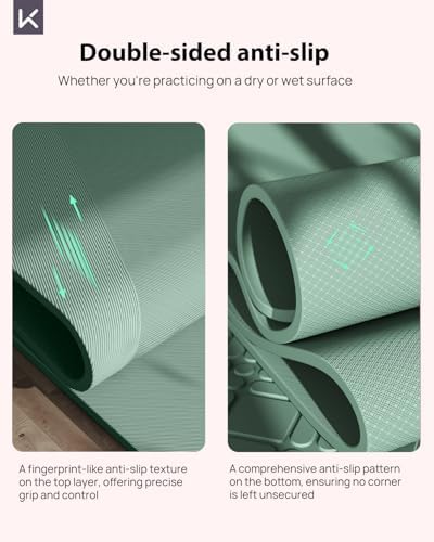KEEP Extra Wide Yoga Mat, 7mm Thick 72" x 32" Exercise Mat
