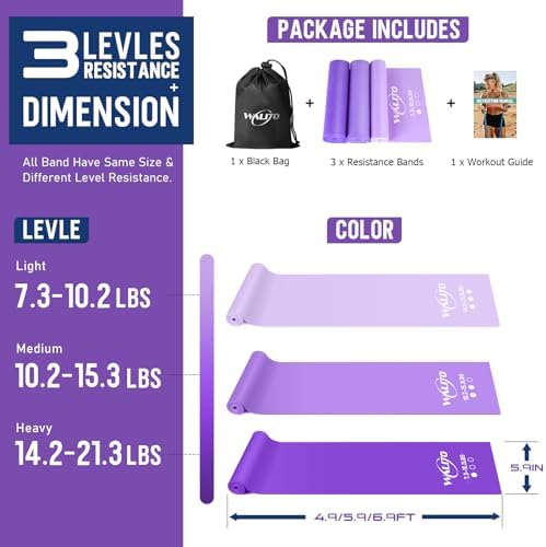 Resistance Bands for Working Out, Stretch Bands for Exercise, Yoga, Pilates