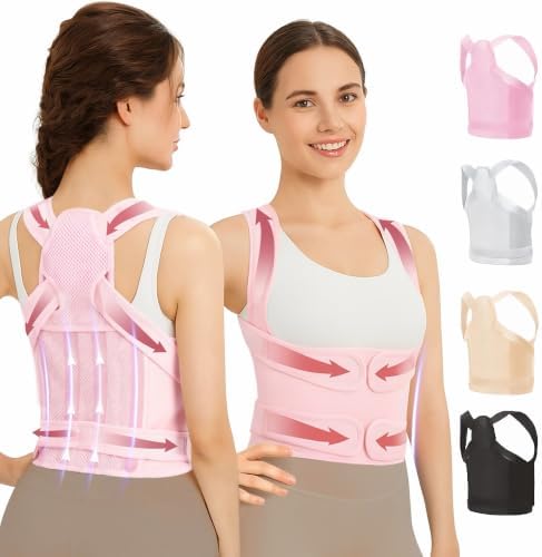 Posture Corrector for Women & Men, Adjustable Full Back Brace Support