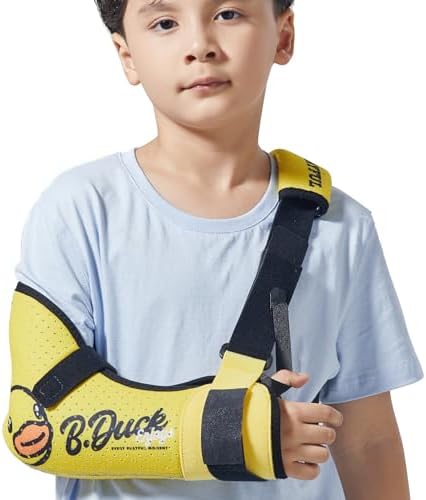 Velpeau Pediatric Arm Sling Shoulder Immobilizer for Kids, Yellow Right 2XS