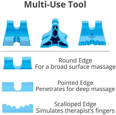 Body Back Davinci Tool Neck Massager for Pain Relief Deep Tissue Blue & Red