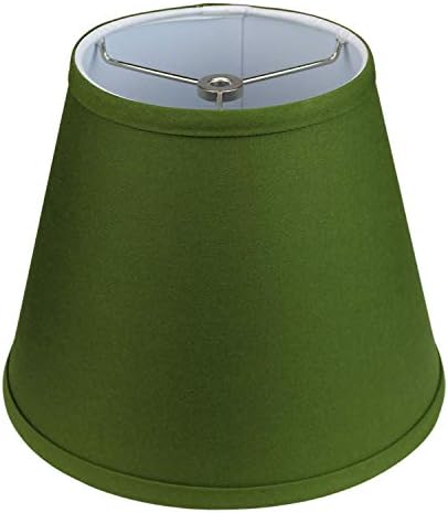 FenchelShades.com Lampshade 6" Top Diameter x 10" Bottom Diameter x 8" Slant Height 6x10x8" with Spider Attachment Diameter 0.4 Inch for Lamps with a Harp (Avocado)