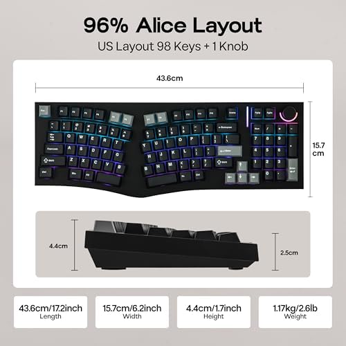 MechLands Feker Alice98 Ergonomic 98 Keys Custom Mechanical Keyboard