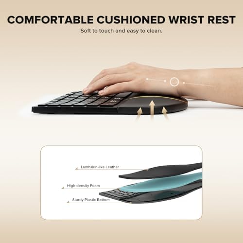 DELUX Ergonomic Wireless Keyboard, Ultra-Thin Split Ergo Keyboard (GM909)